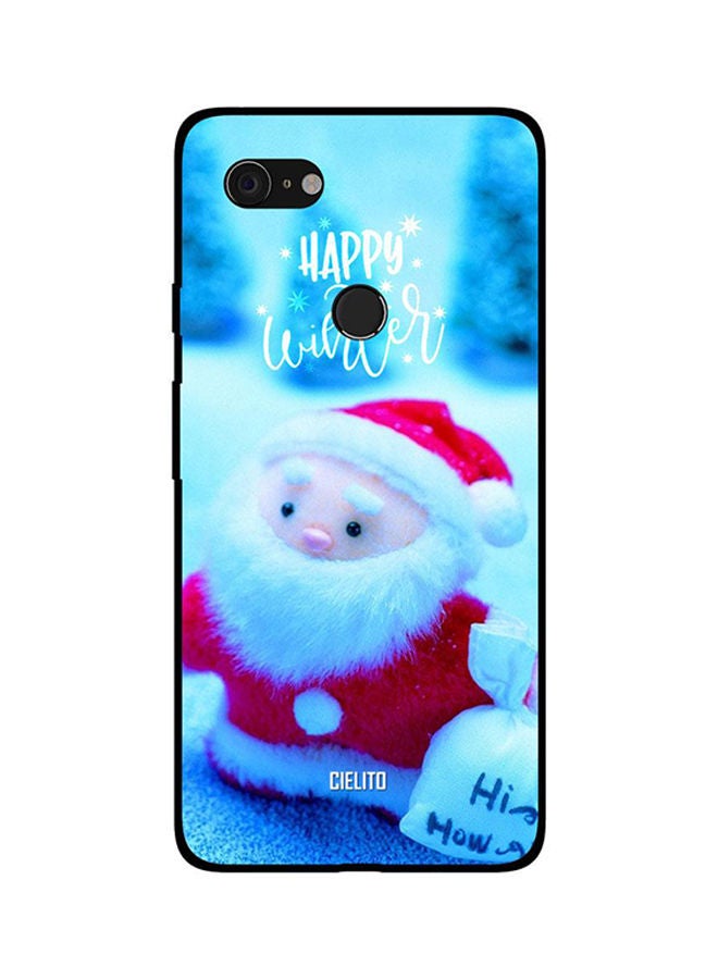 NIBEMINENT Skin Case Cover -for Google Pixel 3XL Happy Winter Santa