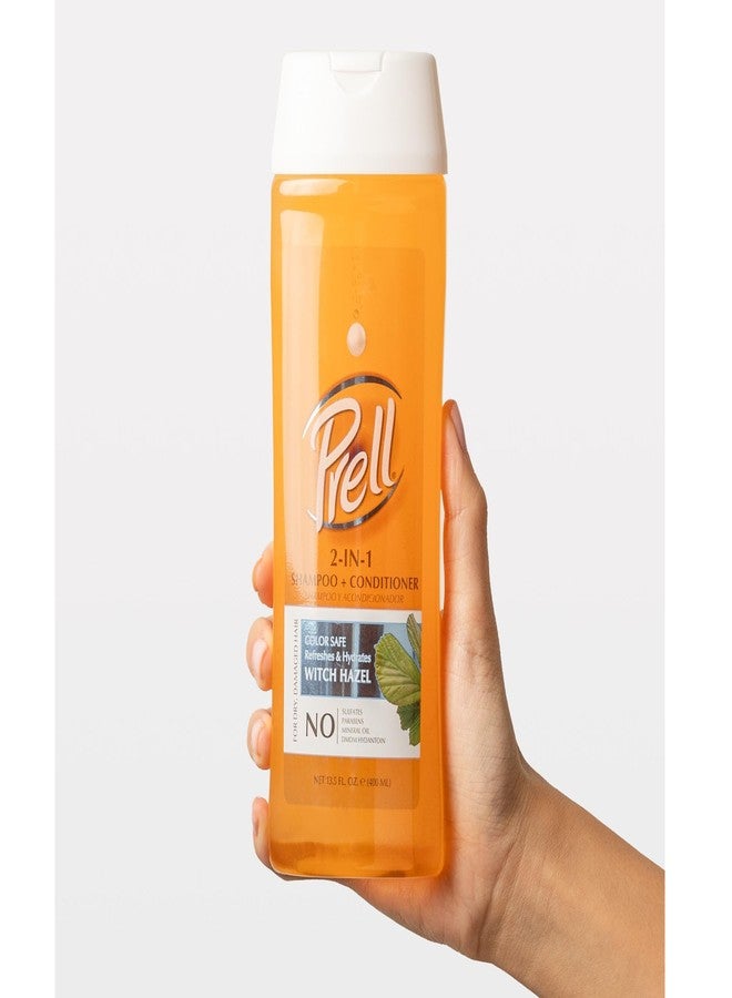 Prell Witch Hazel Color Safe Refreshes & Hydrates 2-in-1 Shampoo + Conditioner for Dry, Damaged Hair, 13.5 fl.oz - Image 4