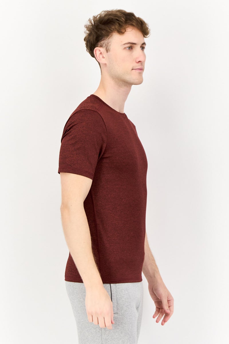 SKECHERS Men Sportswear Fit Short Sleeves Training T-Shirt, Dark Rust - Image 2