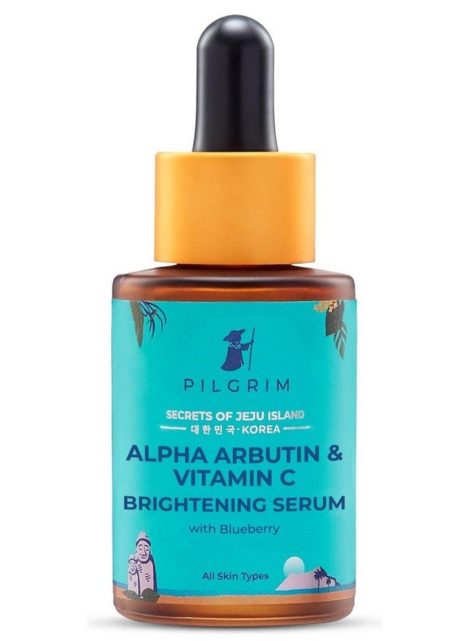 PILGRIM Korean 2% Alpha Arbutin & 3% Vitamin C Brightening Face Serum For Glowing Skin| Alpha Arbutin Face Serum|All Skin Types | Men & Women| Korean Skin Care| Vegan & Cruelty-Free | 30Ml