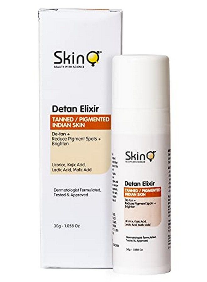 SkinQ Detan Elixir Serum For Nourished Healthy Brightening & Glowing Skin Suitable For All Indian Skin Types 30 Gm - Image 1