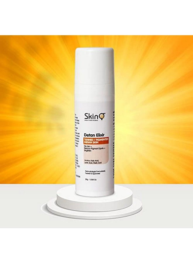 SkinQ Detan Elixir Serum For Nourished Healthy Brightening & Glowing Skin Suitable For All Indian Skin Types 30 Gm - Image 3