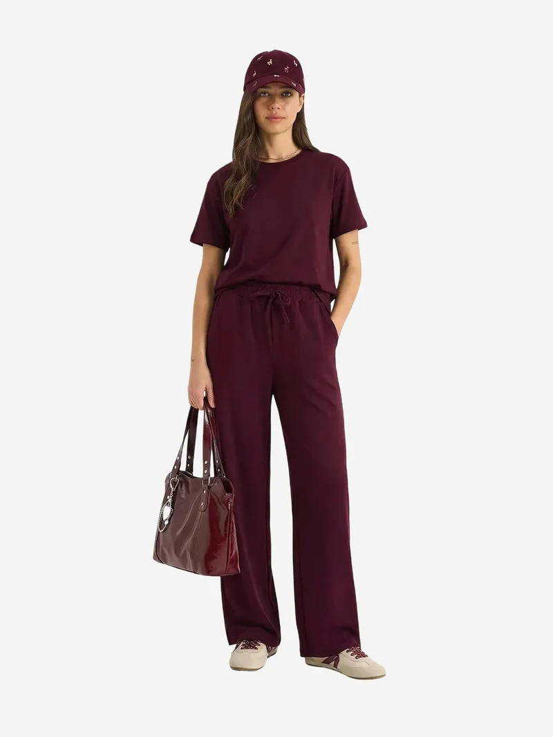 بيانكو لوتشي LUCCI Crew Neck T-Shirt and Pants Two-Piece Set