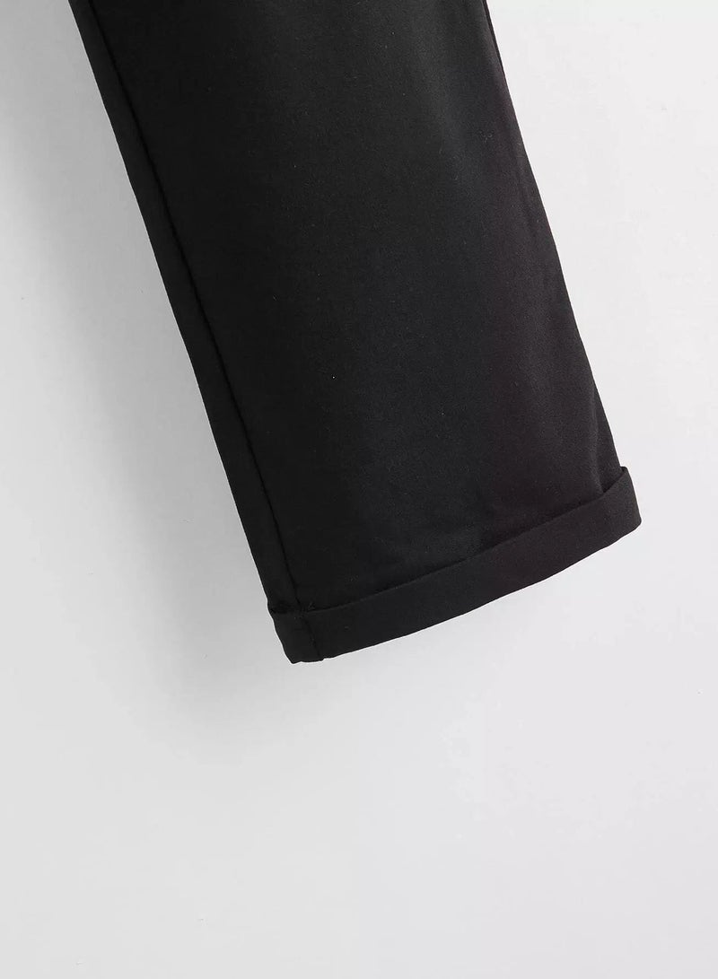 Girls Paperbag Waist Patch Pocket Pants  - Image 4