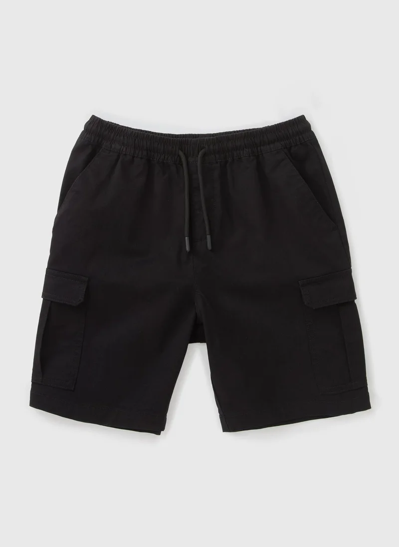 Matalan Boys Black Cargo Shorts