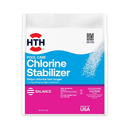 HTH 67061 Swimming Pool Care Pool Care Stabilizer, Swimming Pool Chemical Helps Chlorine Last Longer, Sunlight Protection, 4 Lbs - Image 1