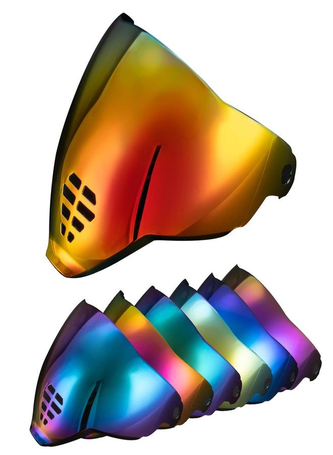 psler واقي وجه PSLER IC-06 - واقي وجه بديل لخوذة الدراجات النارية Icon Airflite IC-06، لون أحمر داكن - Image 1