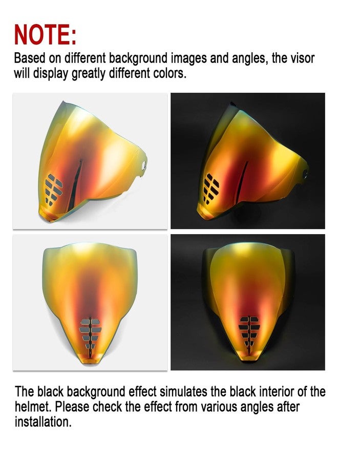 psler واقي وجه PSLER IC-06 - واقي وجه بديل لخوذة الدراجات النارية Icon Airflite IC-06، لون أحمر داكن - Image 2