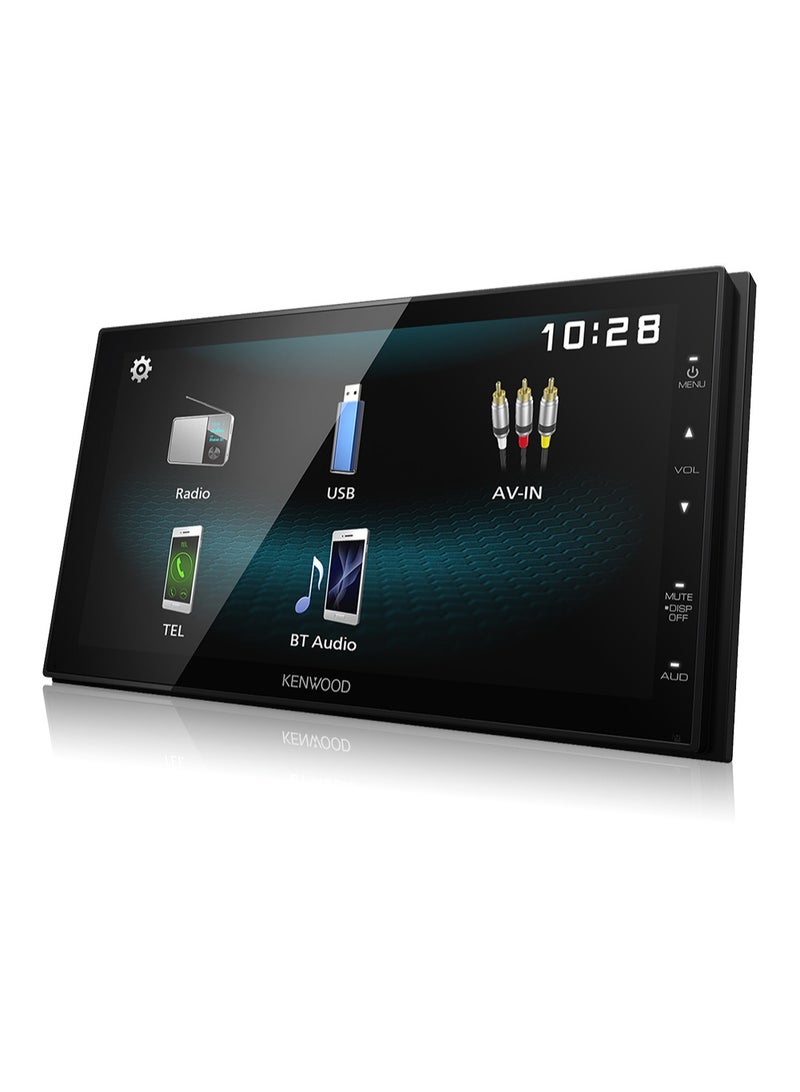 كينوود DMX1025BT - جهاز استقبال وسائط رقمية مزدوج الدين مقاس 6.8 بوصة مزود بتقنية البلوتوث وكاميرا لوحة القيادة - Image 1