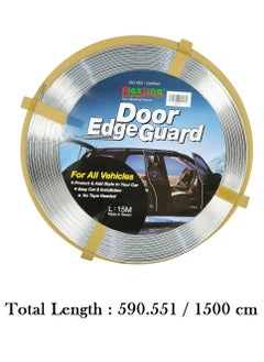 FLEXLINE FlexLine Door Edge Guard 15M Door Seal Strip - Universal Fit, Easy Installation, No Tape Needed  - Image 2