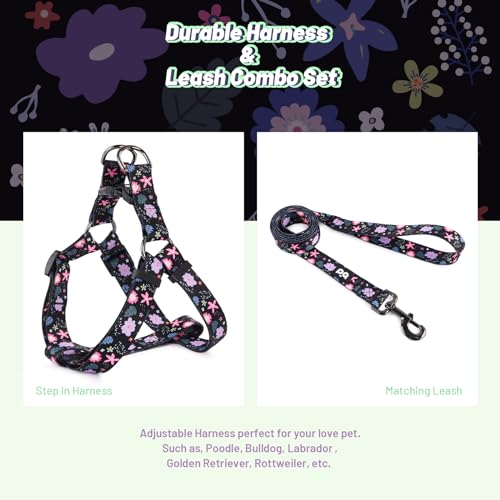 QQPETS Dog Harness Leash Set Adjustable Heavy Duty No Pull Halter Harnesses for Small Medium Large Breed Dogs Back Clip Anti-Twist Perfect for Walking - Image 5