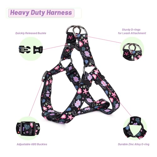 QQPETS Dog Harness Leash Set Adjustable Heavy Duty No Pull Halter Harnesses for Small Medium Large Breed Dogs Back Clip Anti-Twist Perfect for Walking - Image 3