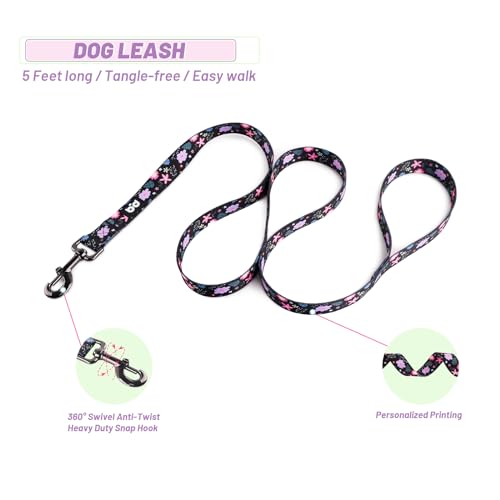 QQPETS Dog Harness Leash Set Adjustable Heavy Duty No Pull Halter Harnesses for Small Medium Large Breed Dogs Back Clip Anti-Twist Perfect for Walking - Image 4