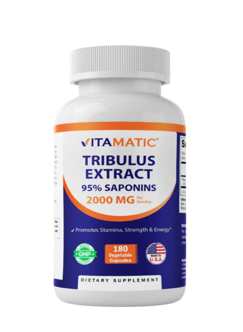Vitamatic Tribulus Extract 180 Vegetable Capsules (666 mg per Capsule)