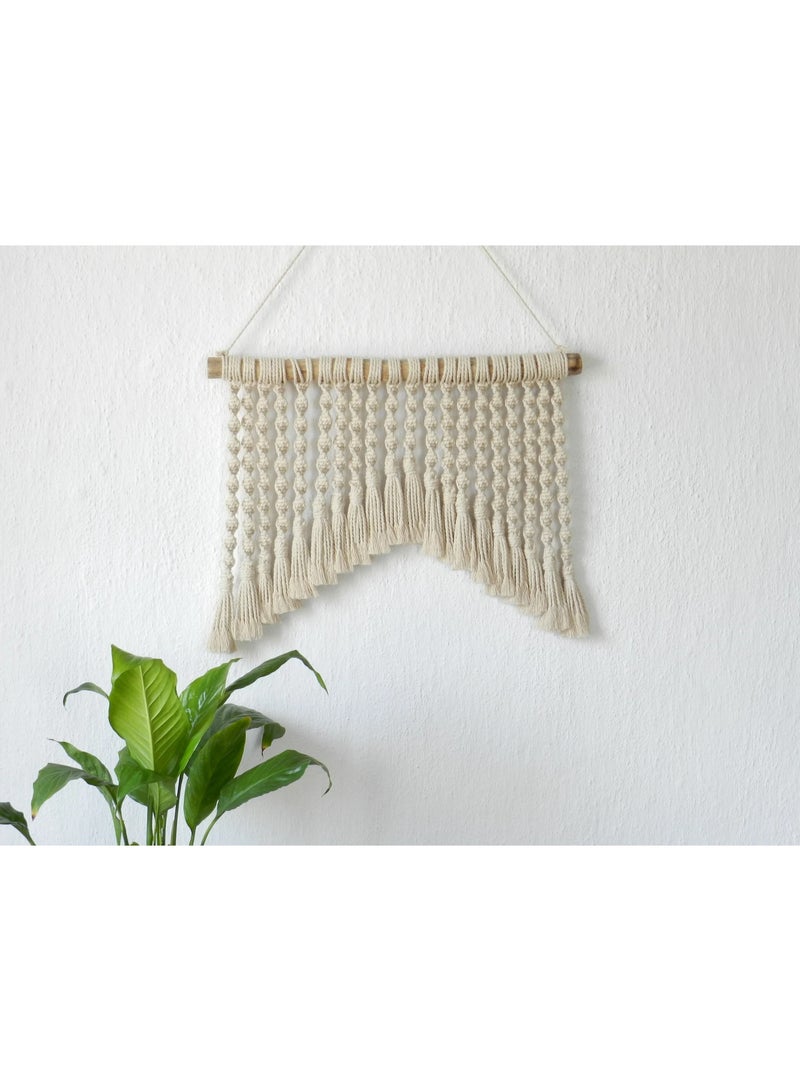انتيكيانو تعليقة جدارية من المكرمية، ديكور بوهيمي، نسيج جداري منسوج، لوحة مكرمية جدارية، هدية للمنزل الجديد، لوح خلفي للسرير - Image 1