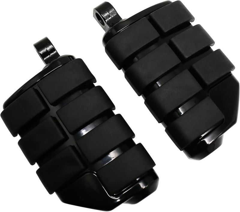 JUNJUMOTO Motorcycle Footpegs Foot Rest for Harley Touring Models - Black - Image 3