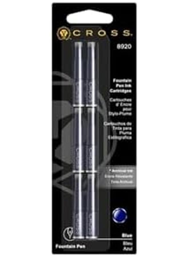 Cross Fountain Pen Cartridge Ink Refills Blue Ink Cartridges 6 Per Card 8920 - Image 3