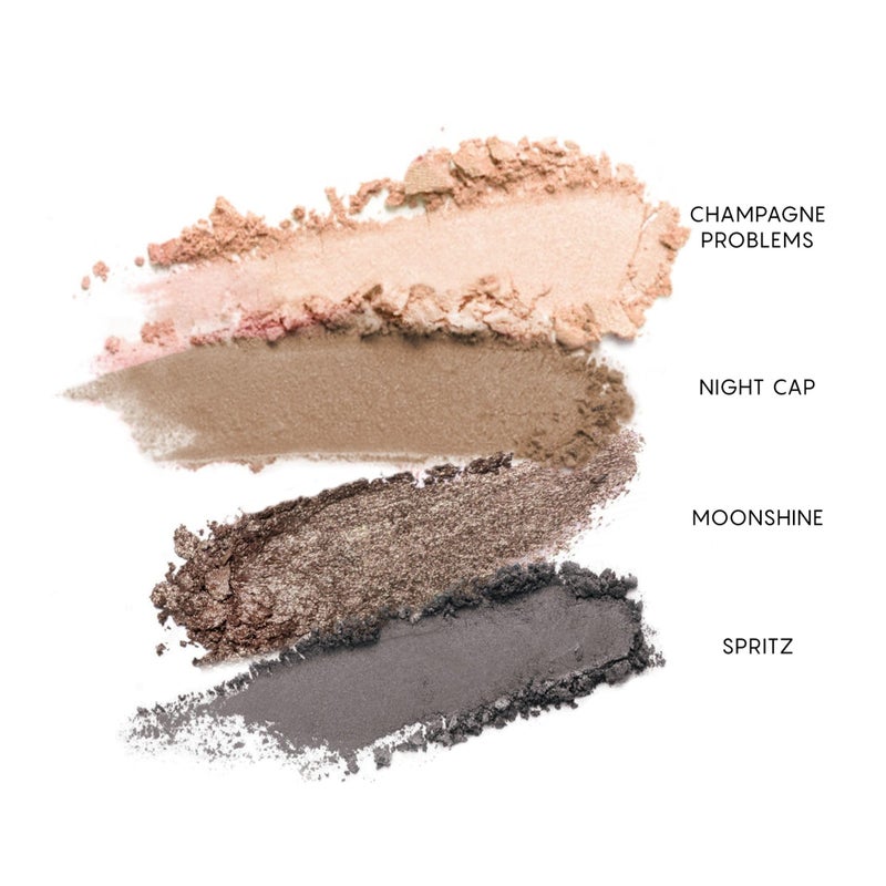 HALEYS Re-play Just Drinks Eyeshadow Quad, Essential Smokey Eye Palette, User-Friendly, Longwear, Pigmented, Buildable, Blendable, Talc-Free, V + CF - Image 2