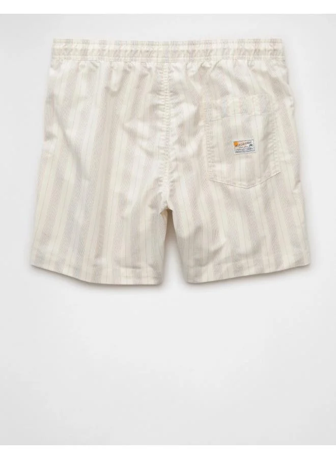 American Eagle Swim trunks that look as good on the street as they do on the beach, featuring a lined interior and a 5" inseam.