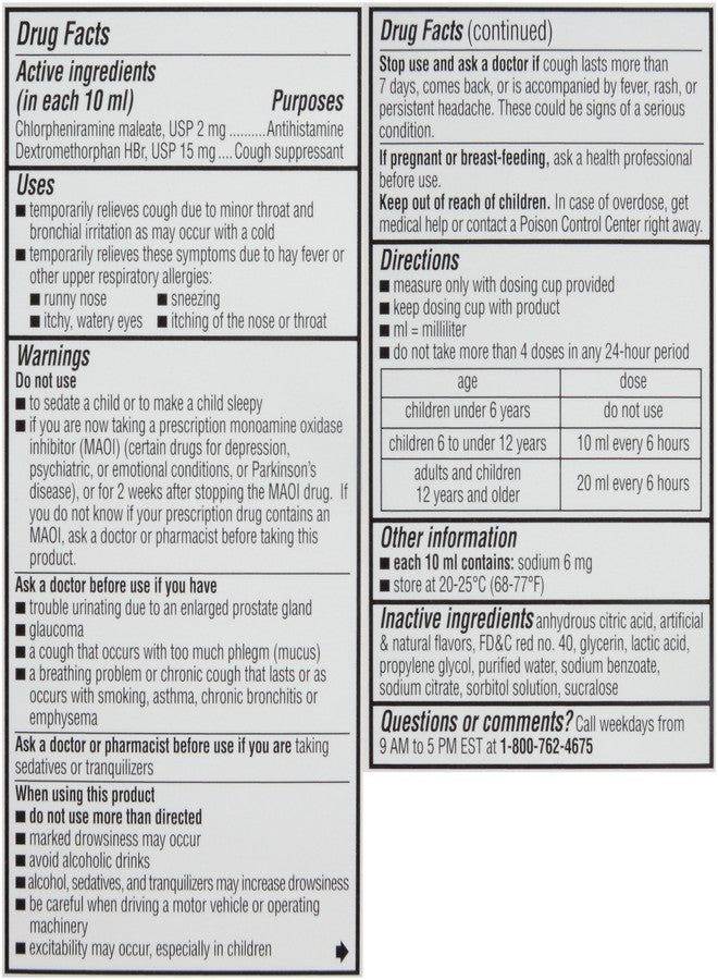Robitussin Children's Long-Acting Cough and Cold Medicine for Kids, Fruit Punch Flavor - 4 Fl Oz Bottle (Pack of 3) - Image 4