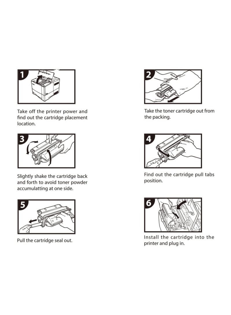 EASY PRINT 4 Piece 83A Compatible Toner Cartridge for Laserjet 83 A CF283A Black Mono - Image 3