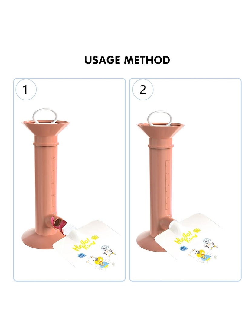 واي آند دي Baby Food Maker with 9 Pcs reusable pouches for Toddlers Baby, Reusable Pouches Filler Kit, Storaging Applesauce Yogurt Smoothie Puree - Image 5