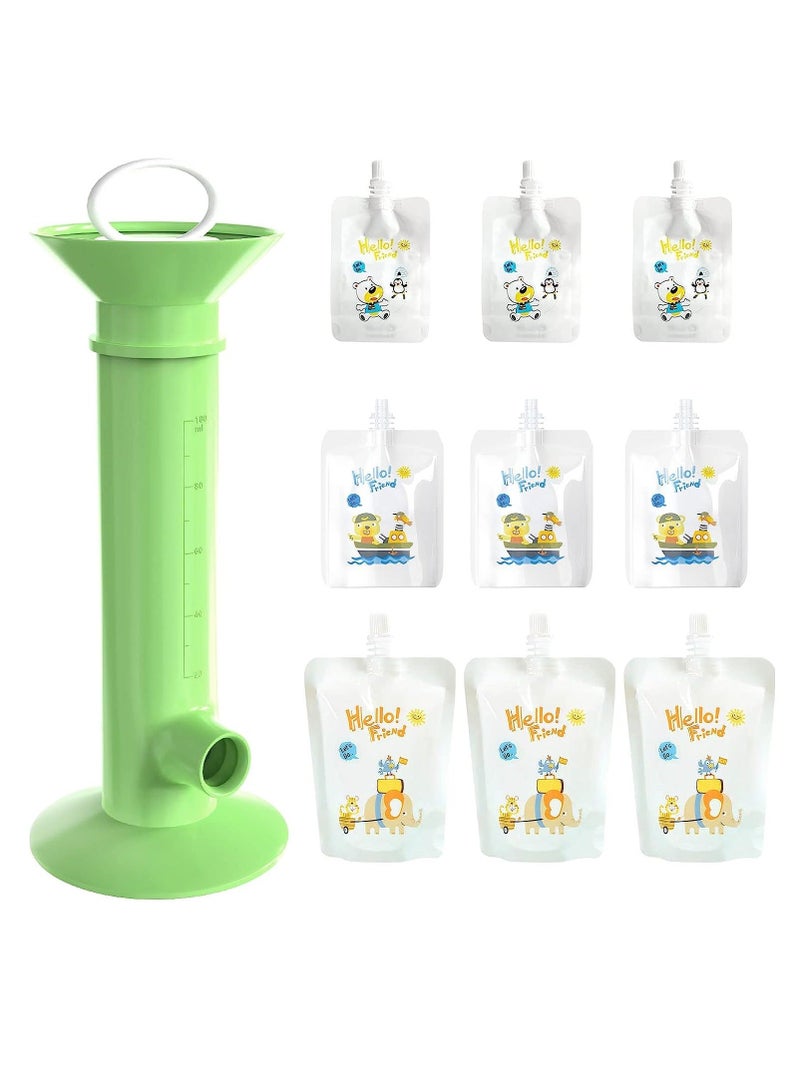واي آند دي Baby Food Maker with 9 Pcs reusable pouches for Toddlers Baby, Reusable Pouches Filler Kit, Storaging Applesauce Yogurt Smoothie Puree - Image 1