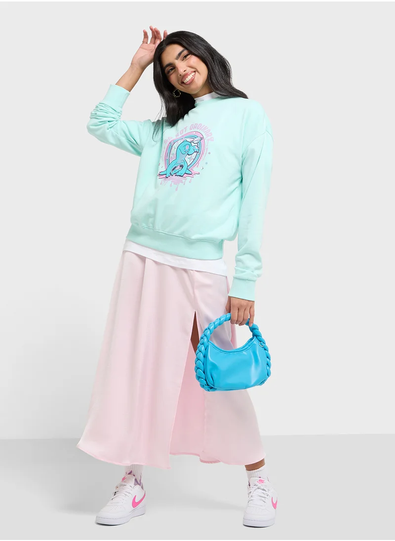 Disney Stitch Oversize Graphic Sweatshirt