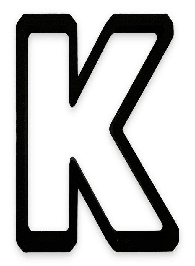 Bundle of Fun K Capital Block Letter Cookie Cutter with Easy to Push Design (3.5 inch) - Image 1