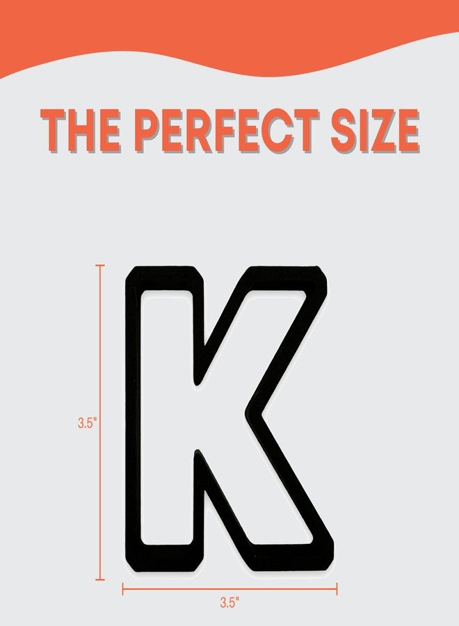 Bundle of Fun K Capital Block Letter Cookie Cutter with Easy to Push Design (3.5 inch) - Image 2