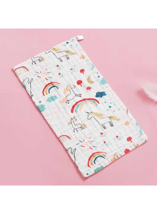 Six-layer gauze pure cotton printed baby towel baby soft absorbent face towel newborn baby towel (4 pieces) - Image 4