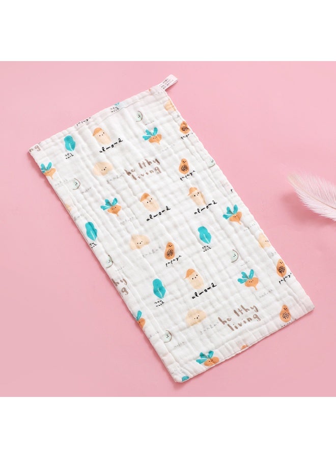 Six-layer gauze pure cotton printed baby towel baby soft absorbent face towel newborn baby towel (4 pieces) - Image 5
