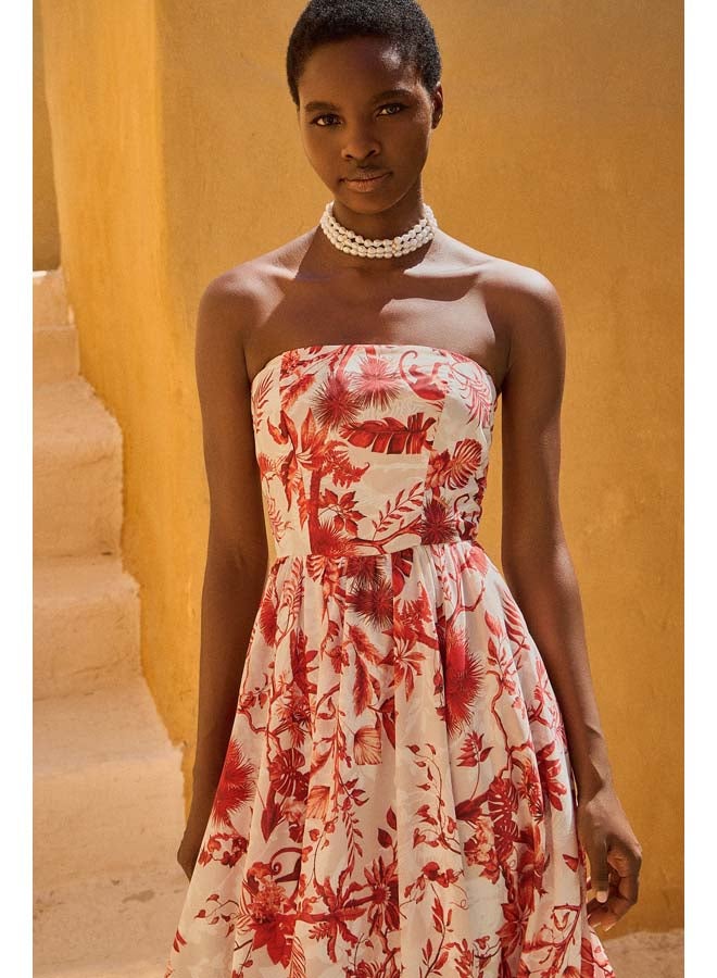BSB Maxi printed strapless dress  - Image 3