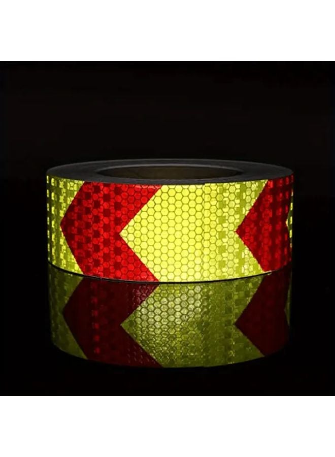 شريط أمان عاكس عالي الكثافة من البولي فينيل كلوريد المقاوم للماء بالألوان الأحمر والأصفر مقاس 3M 118 11 بوصة للمركبات والمقطورات والقوارب - Image 1