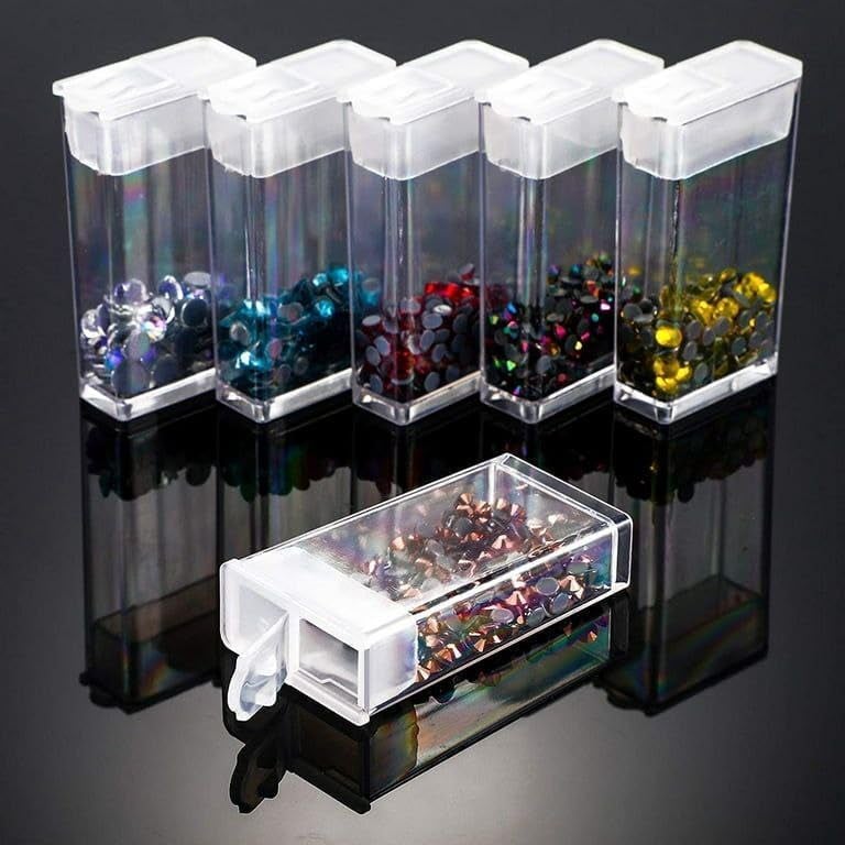 Niralasa Niralasa 64 Grids Diamond Painting Boxes Clear Plastic Organizer Box Embroidery Accessories Storage Container with Adjustable Dividers for Art Craft Nail Diamonds Bead Storage - Image 3