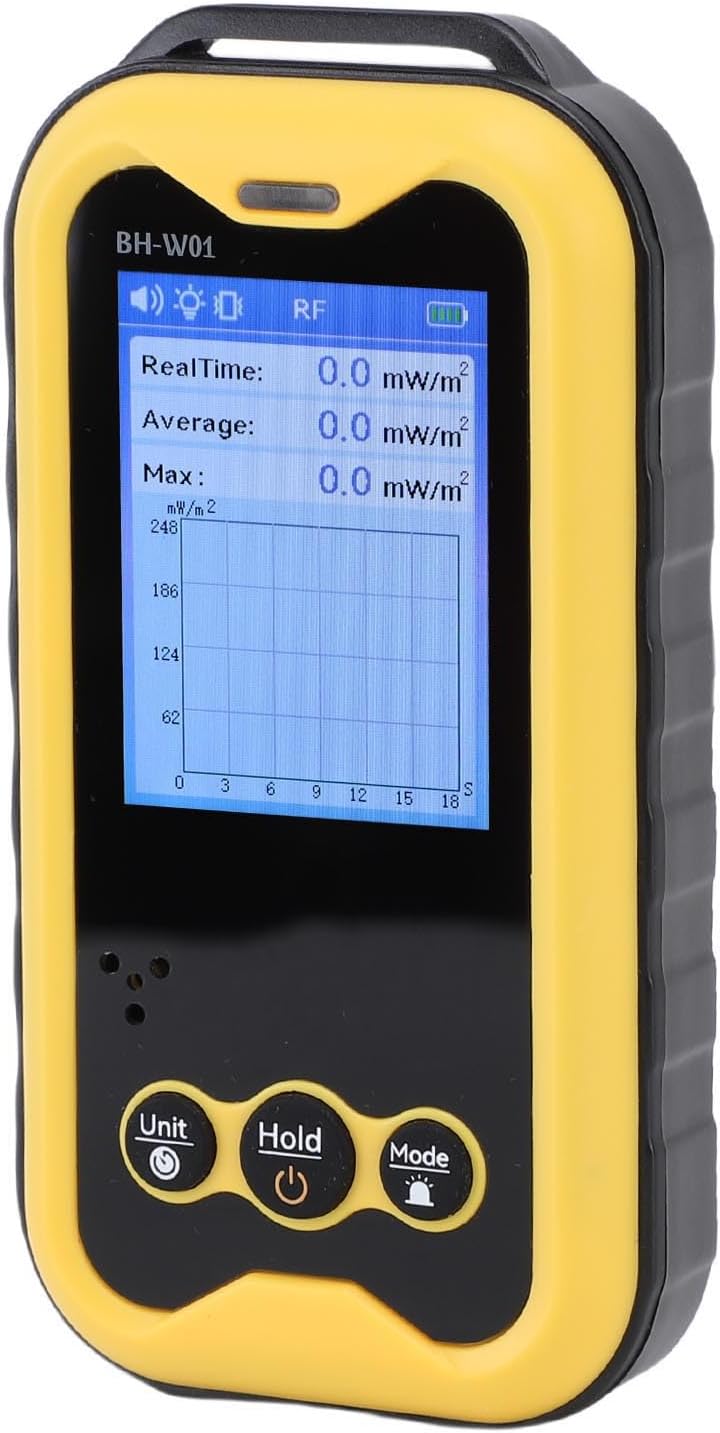 Transparent body EMF Meter, 3 in 1 Electromagnetic Field Detector with EF MF RF Measurement, Data Logger, Ideal for Home Inspection & Ghost Detection, 2.4inch Protective coating - Image 2