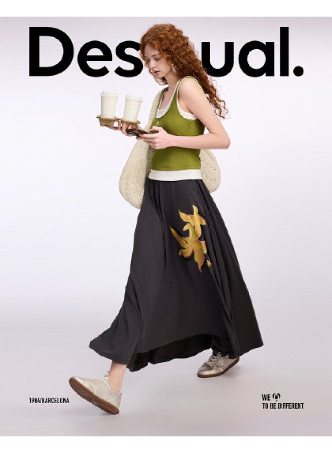 DESIGUAL spring-summer 2025 New Double-layer Color-block Slim Fit Stretch Women's Tank Top - Image 1