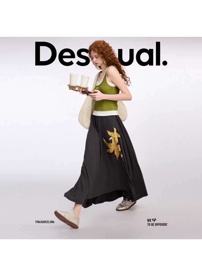 DESIGUAL spring-summer 2025 New Double-layer Color-block Slim Fit Stretch Women's Tank Top - Image 2