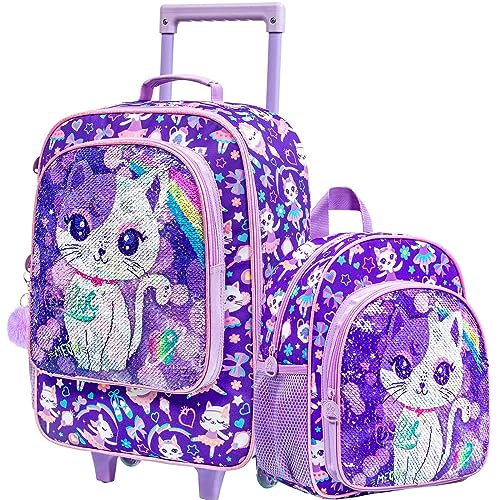 UFNDC Kids Luggage, Girls Suitcase Rolling with Wheels, Travel Carry on for Children Toddler Elementary - Image 1