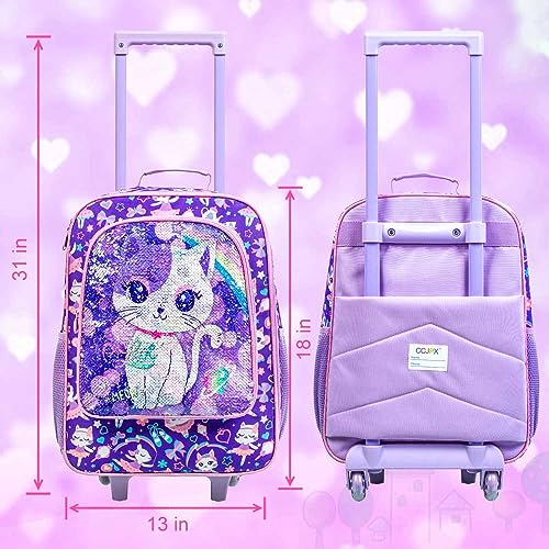 UFNDC Kids Luggage, Girls Suitcase Rolling with Wheels, Travel Carry on for Children Toddler Elementary - Image 3