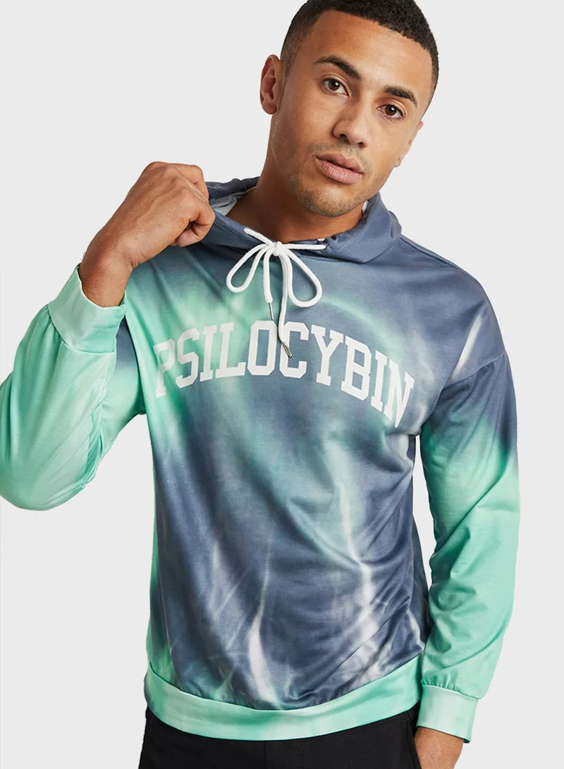 Styli Neon Tie And Dye Hoodie