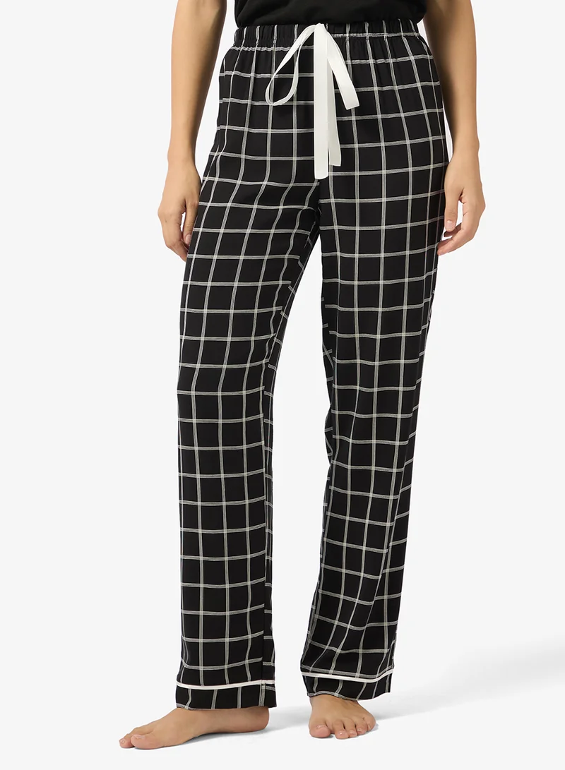Ginger V Neck Top & Checkered Pyjama set