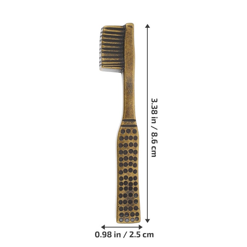 Toothbrush Shape Bronze Finish Wooden Cabinet Pulls and Door Handles for Bathroom Wardrobe Dresser - Image 3