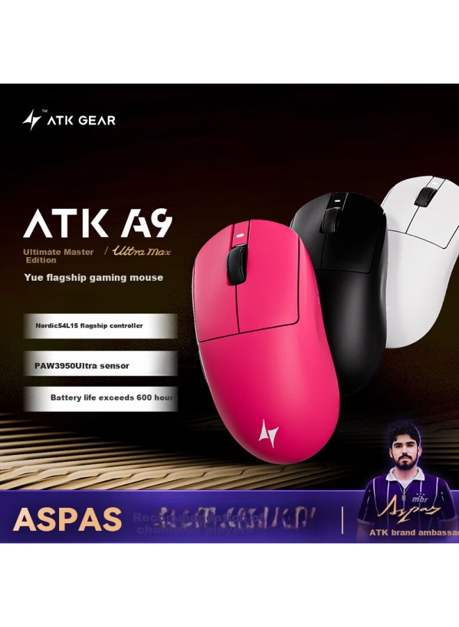 Atk Qingting A9 Wireless Mouse For Gaming And Office Use, Wired/2.4g Dual-mode Connection, Lightweight Symmetrical Minimalist Ergonomics, A9 Master Edition White - Image 1