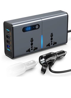 ELTRAZONE 200W Car Power Inverter – Converts DC 12/24V to 220V AC with USB & Type-C Ports for On-the-Go Charging  - Image 1