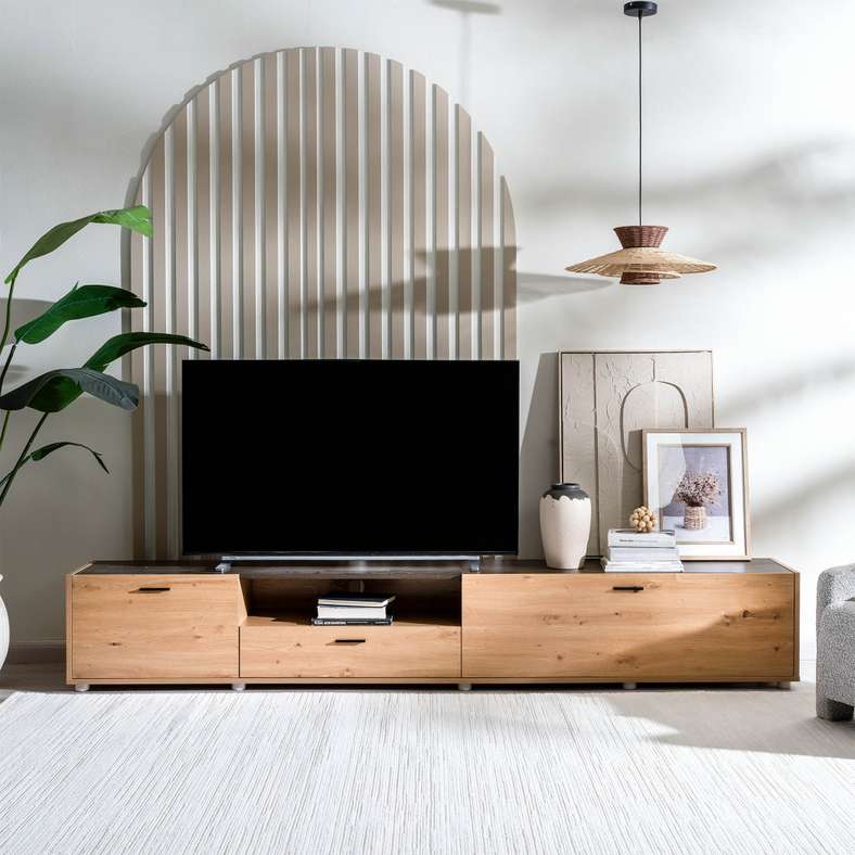 وحدة تلفاز ساراواك تصل إلى 80 بوصة - رمادي طبيعي