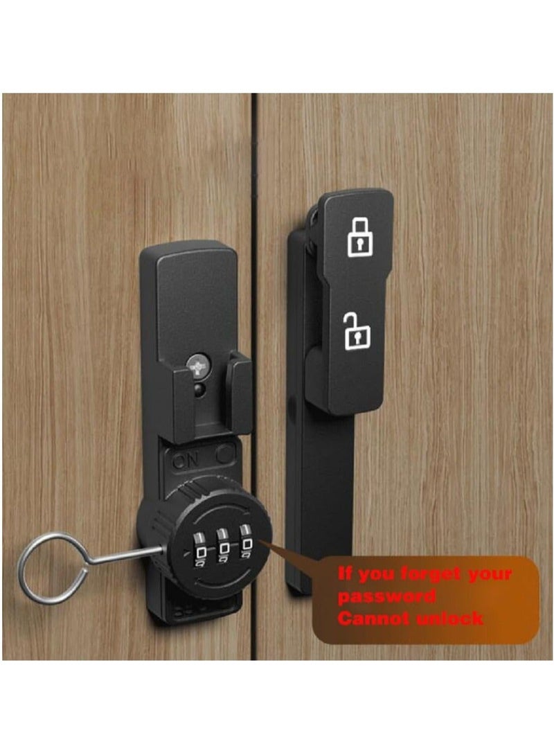 Captaintech Black Password 90 Degree Lock Sliding barn Door Latch Right Angle Door Latch Luminous Code Latch for Barn, Garden, Bathroom, Outdoor, Garage, Window (Luminous Black) - Image 4