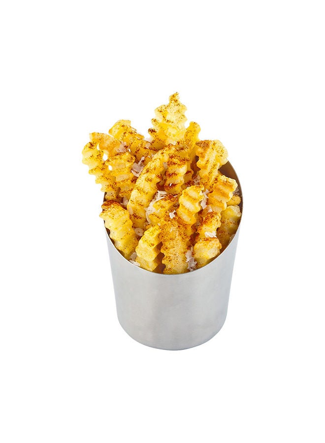 Restaurantware Met Lux 3.4 x 4.5 Inch French Fry Cup, 1 Tapered French Fry Holder - Satin Finish, Durable, Stainless Steel Fry Cup, For Serving Chips, Onion Rings, Tater Tots, or Vegetables,  - Image 5