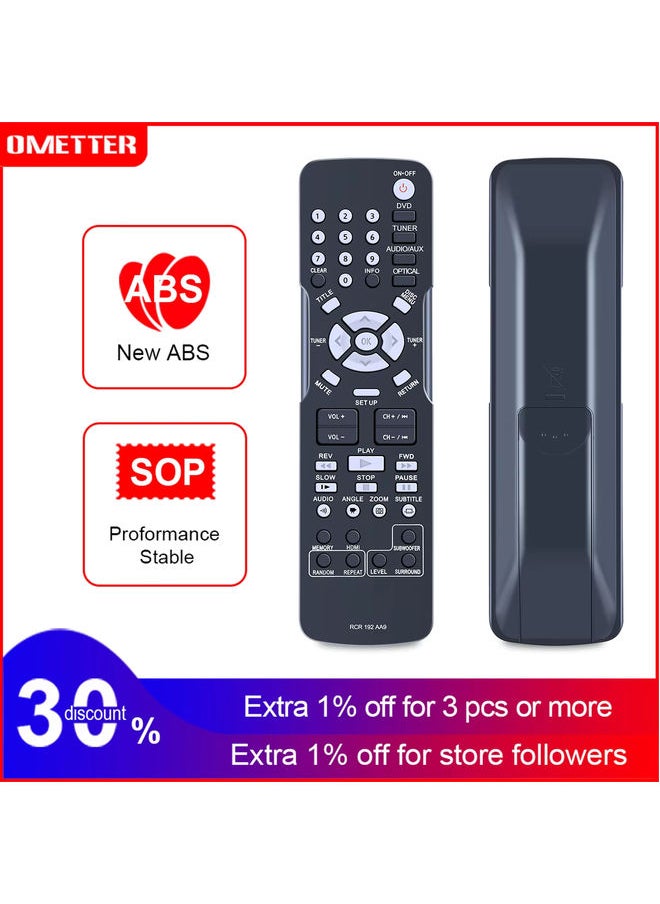 OMETTER - RCR192AA9 RCR192AA3 RCR 192 AA9 AA3 Remote for RCA Home Theater System RTD317W RTD325W RTS202 SV-929RX M24NR RTS202E - Image 1