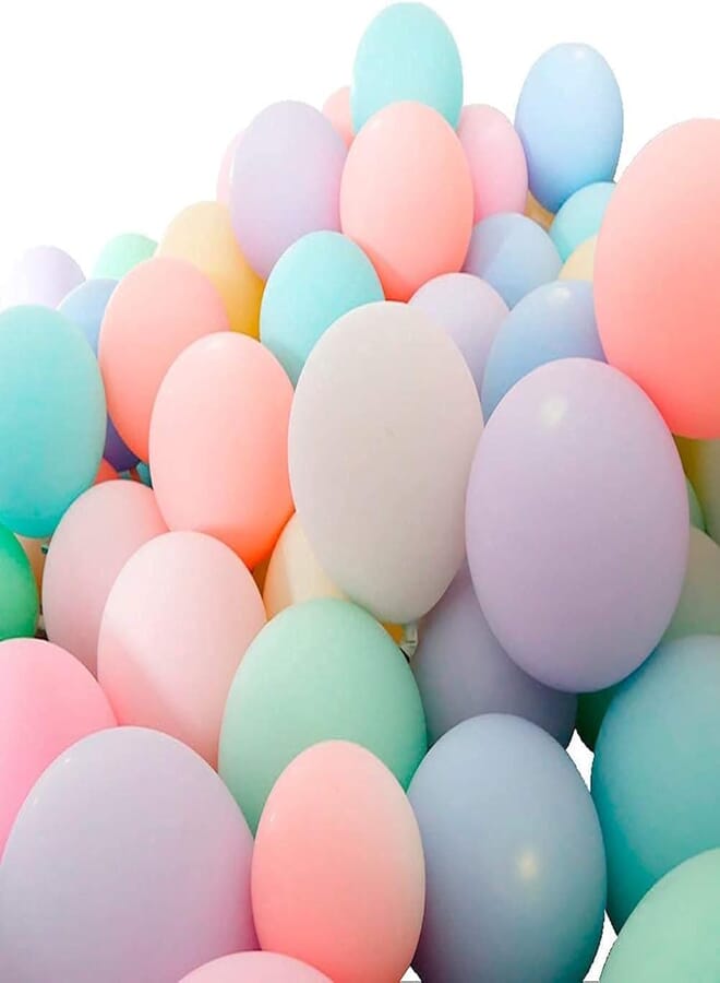 Secret 100pcs Party Pastel Balloons, Macaron Pastel Colour Latex Balloons Candy Color Balloons for Wedding Graduation Party Decoration Baby Birthday Party